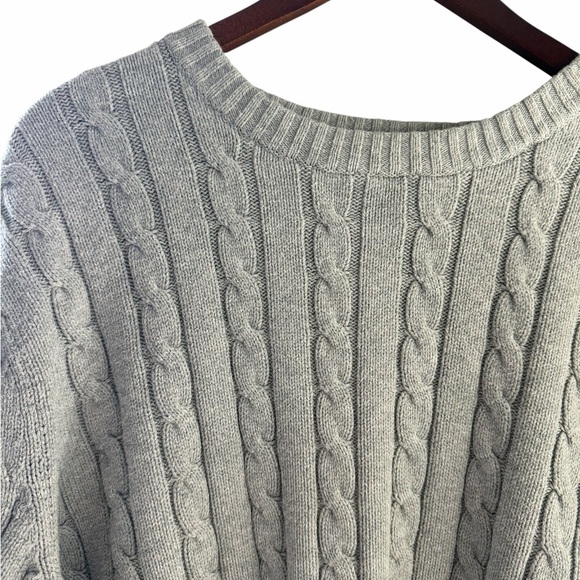 Vintage L.L Bean 100% Cotton Cable Knit Sweater - Picture 4 of 5